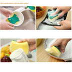 Eco Non-scratch Kitchen Cleaning Sponge showcased in high-quality packaging, ideal for effective cleaning. Available at Curat Cart.