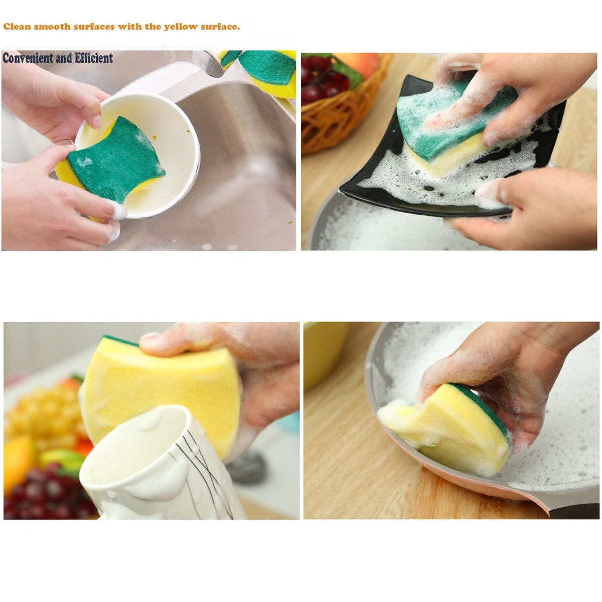 Eco Non-scratch Kitchen Cleaning Sponge showcased in high-quality packaging, ideal for effective cleaning. Available at Curat Cart.