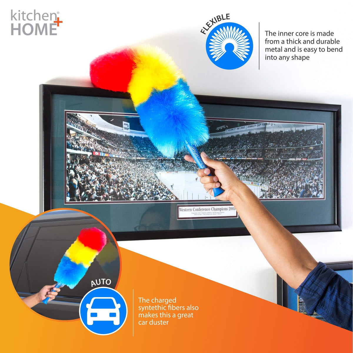 Upgrade your cleaning routine with the Rainbow Static Duster from Curat Cart, designed for easy dusting on various surfaces.