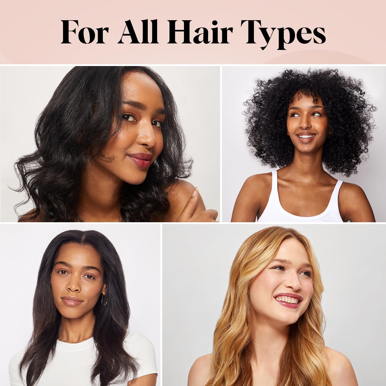 Diverse models with various hair types wearing Kitsch Bobby Pins, perfect for blonde and all hair colors. Verified by CuratCart.