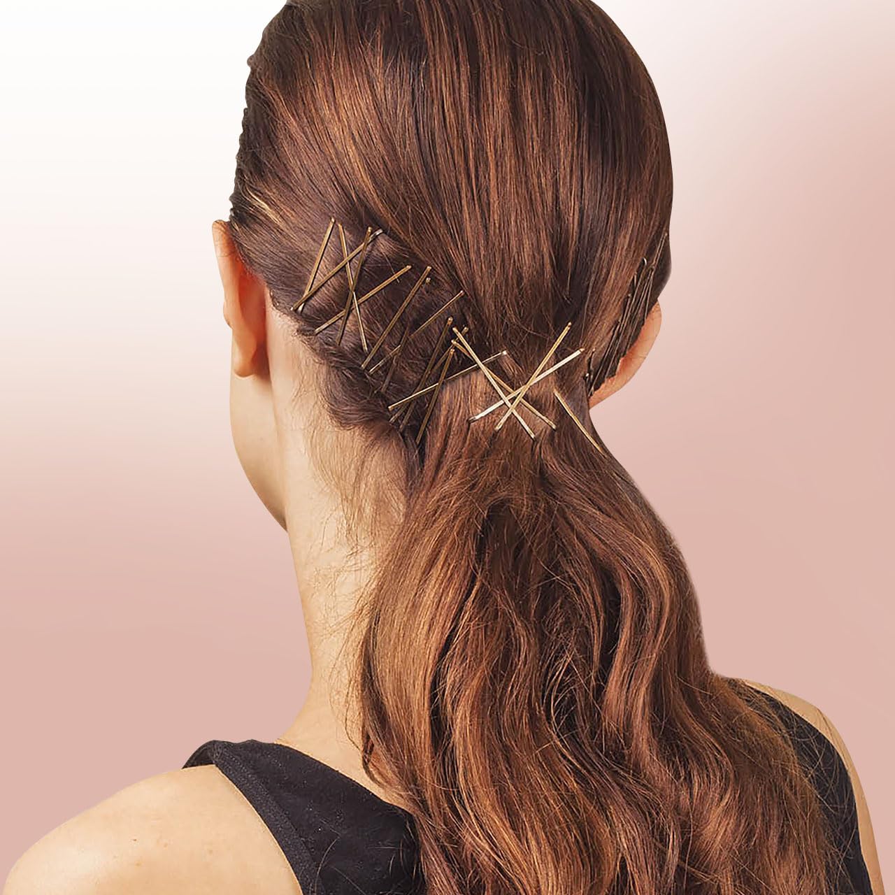 Authentic Kitsch Bobby Pins designed for blonde hair, blending seamlessly for a chic hairstyle. Perfect grip and style.