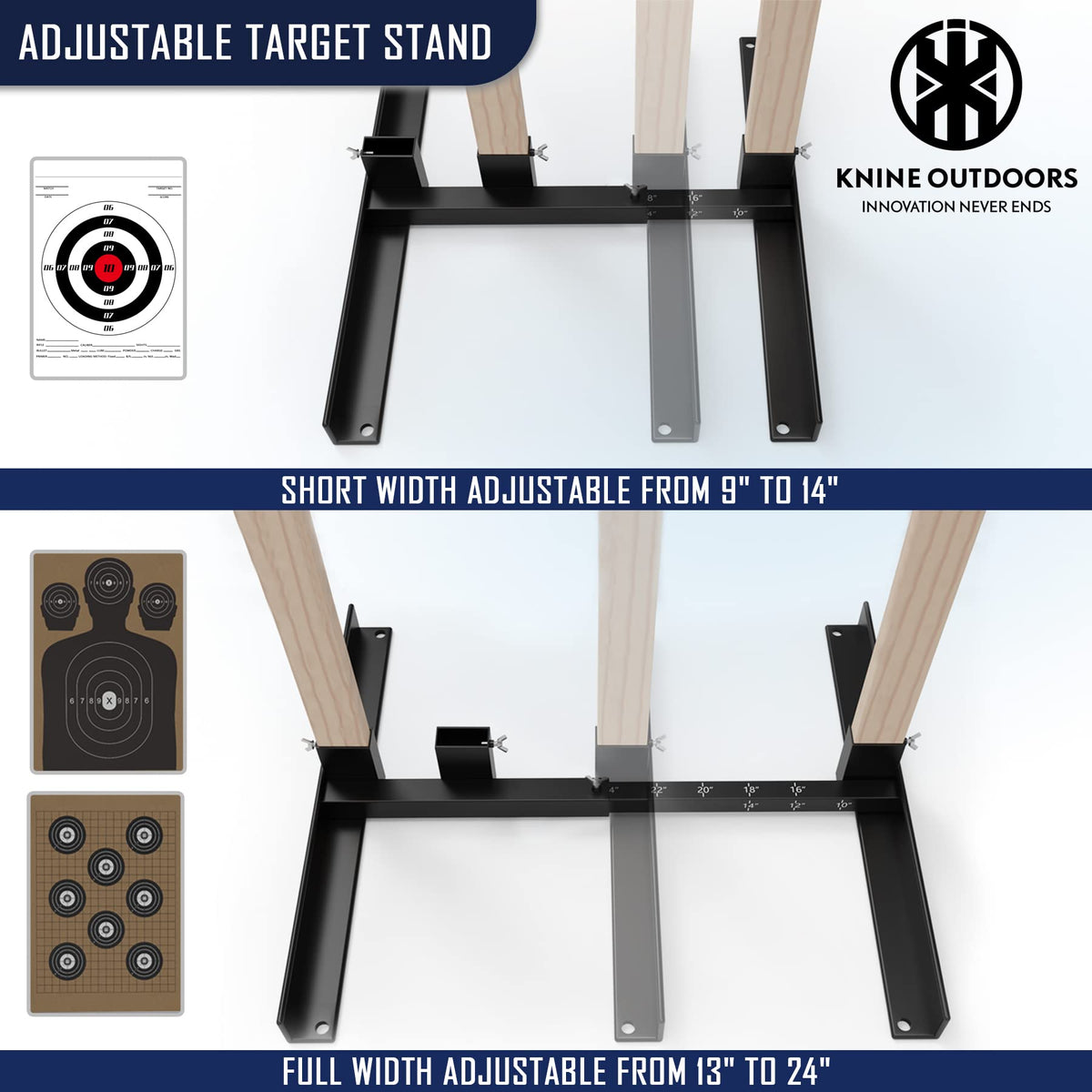 Elevate your shooting practice with the KNINE OUTDOORS Shooting Target Stand, specially curated by Curat Cart for precision training.