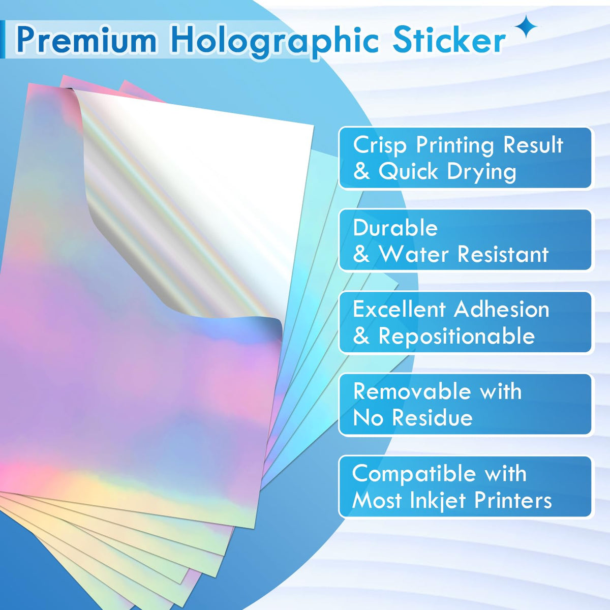 Premium Koala Holographic Sticker Paper offers 100% authentic quality, available in India at Curat Cart. Durable, water-resistant, and compatible with inkjet printers.