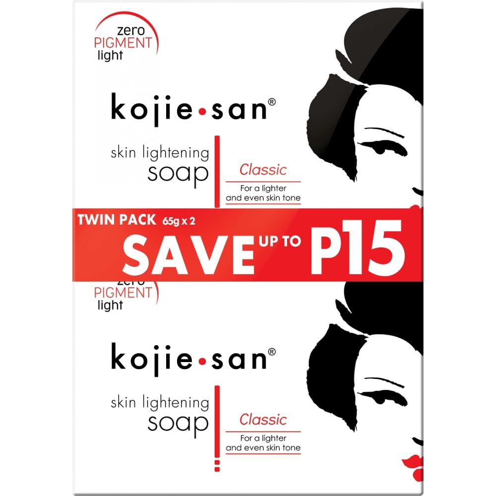 Authentic Kojie San Skin Brightening Soap twin pack offers enhanced skin tone for a lighter, even complexion. 100% genuine product.