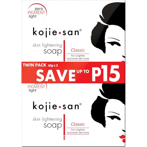 Premium imported Kojie San skin brightening soap twin pack. Achieve a lighter, even skin tone effortlessly.