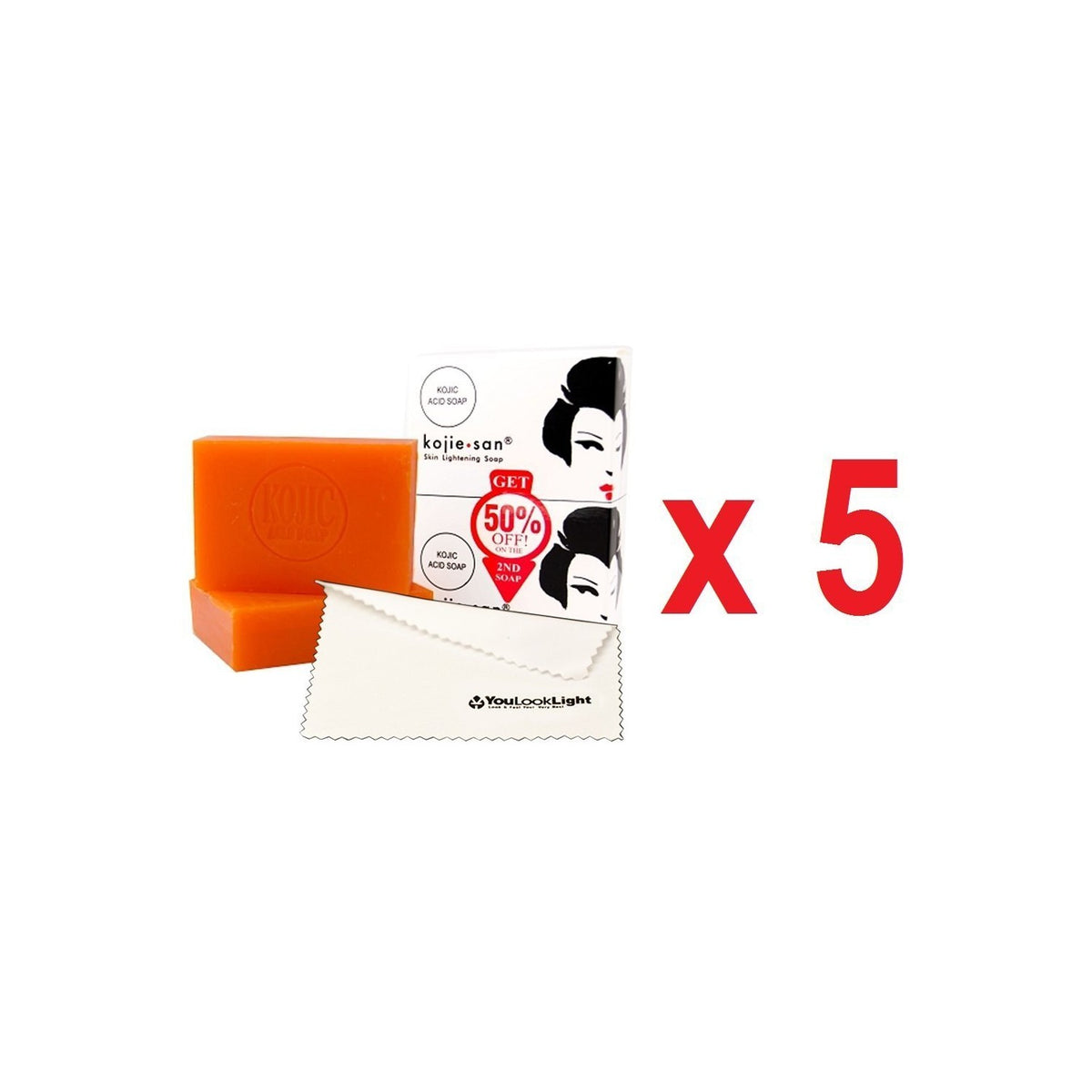 Kojie San Skin Lightening Soap, available in India. Order now for radiant skin with 50% off on select packs.