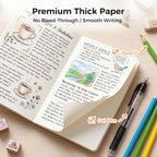 Koogel Mini Pocket Notebooks feature premium thick paper for smooth writing, ensuring no bleed-through. Available at Curat Cart.