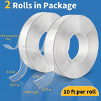 KUSUFEFI Double Sided Adhesive Tape, 100% Authentic, available in India at Curat Cart. Two rolls, 10 ft each for versatile use.