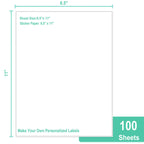 LIKED Matte Printable Sticker Paper, 100 sheets, 8.5" x 11", 100% Authentic, available at Curat Cart in India.