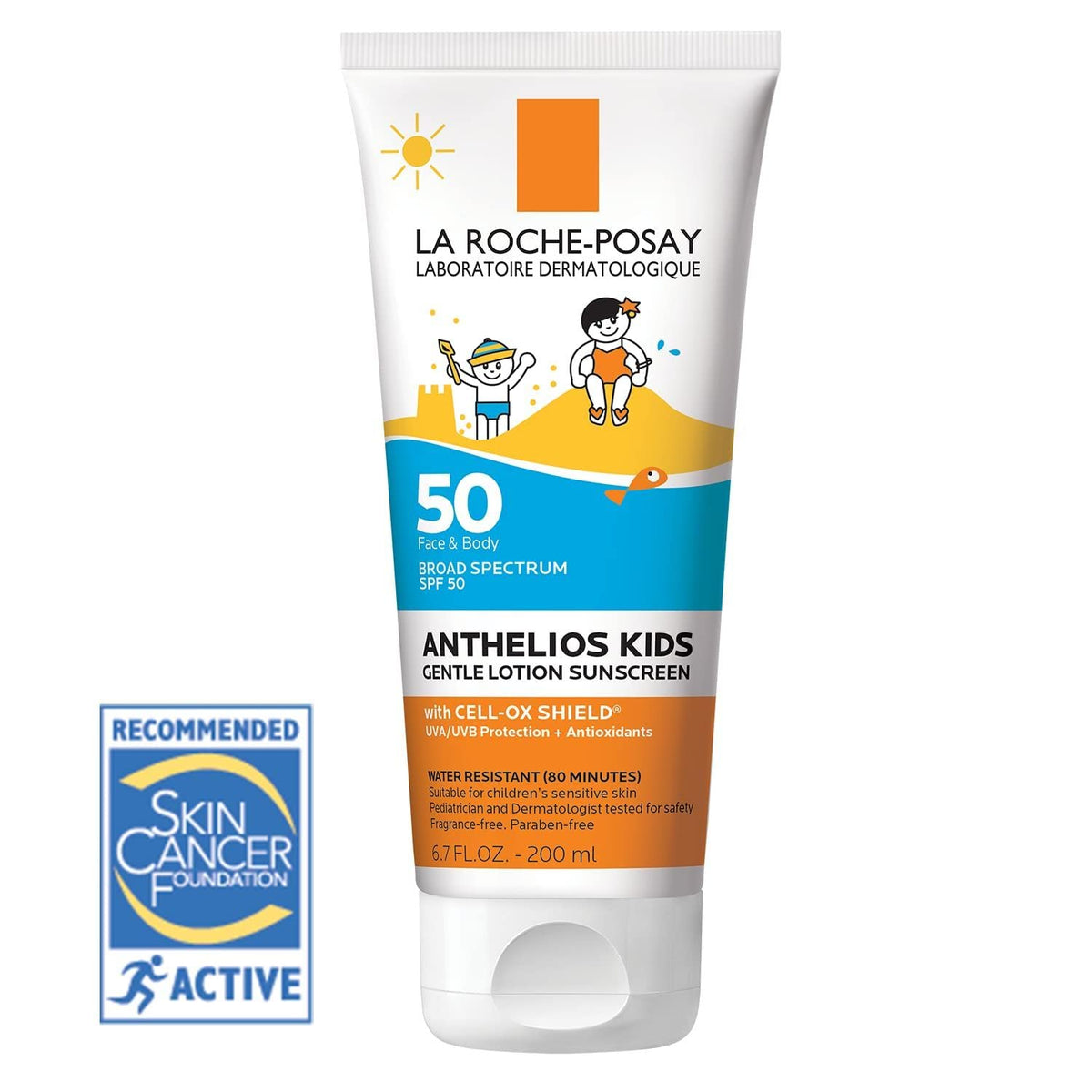 Discover the genuine La Roche-Posay Anthelios Kids Sunscreen, SPF 50, offering broad-spectrum protection for delicate skin.
