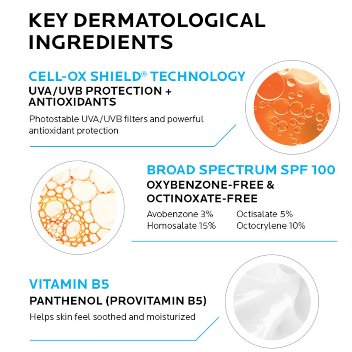 Explore La Roche-Posay Anthelios Melt-In Milk's key ingredients for optimal sun protection. Verified by CuratCart.