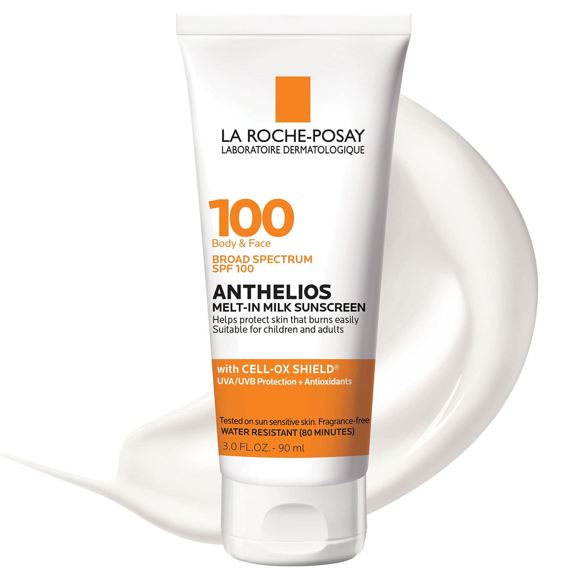 100% Genuine La Roche-Posay Anthelios Melt-In Milk offers SPF 100 protection. Water-resistant and suitable for sensitive skin.
