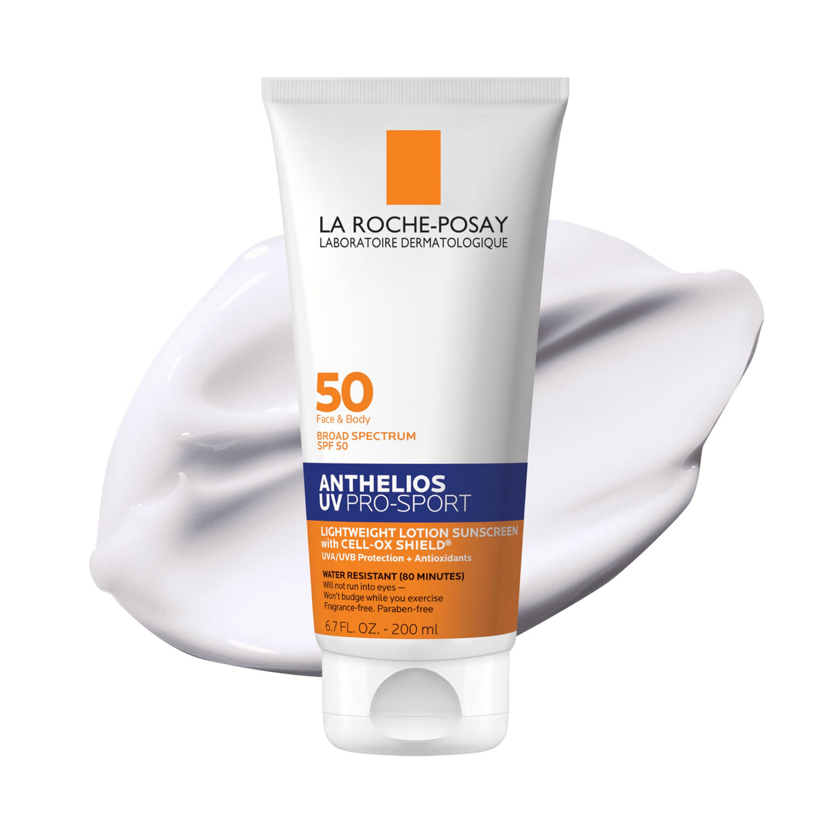 Authentic La Roche-Posay Anthelios Sunscreen SPF 50, lightweight, water-resistant, suitable for face and body.