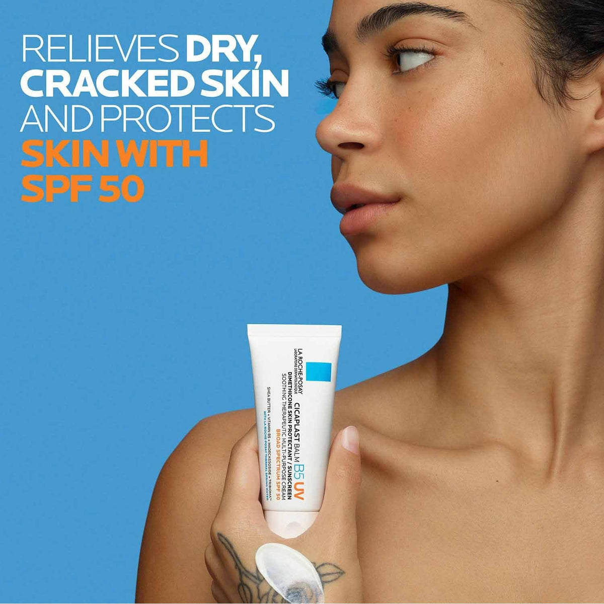 La Roche-Posay Cicaplast Balm, ideal for dry skin relief and protection with SPF 50. Available in India, order online today.