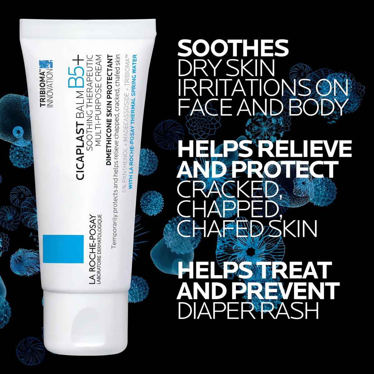 La Roche-Posay Cicaplast Balm soothes dry skin irritations. Verified by CuratCart for quality assurance.