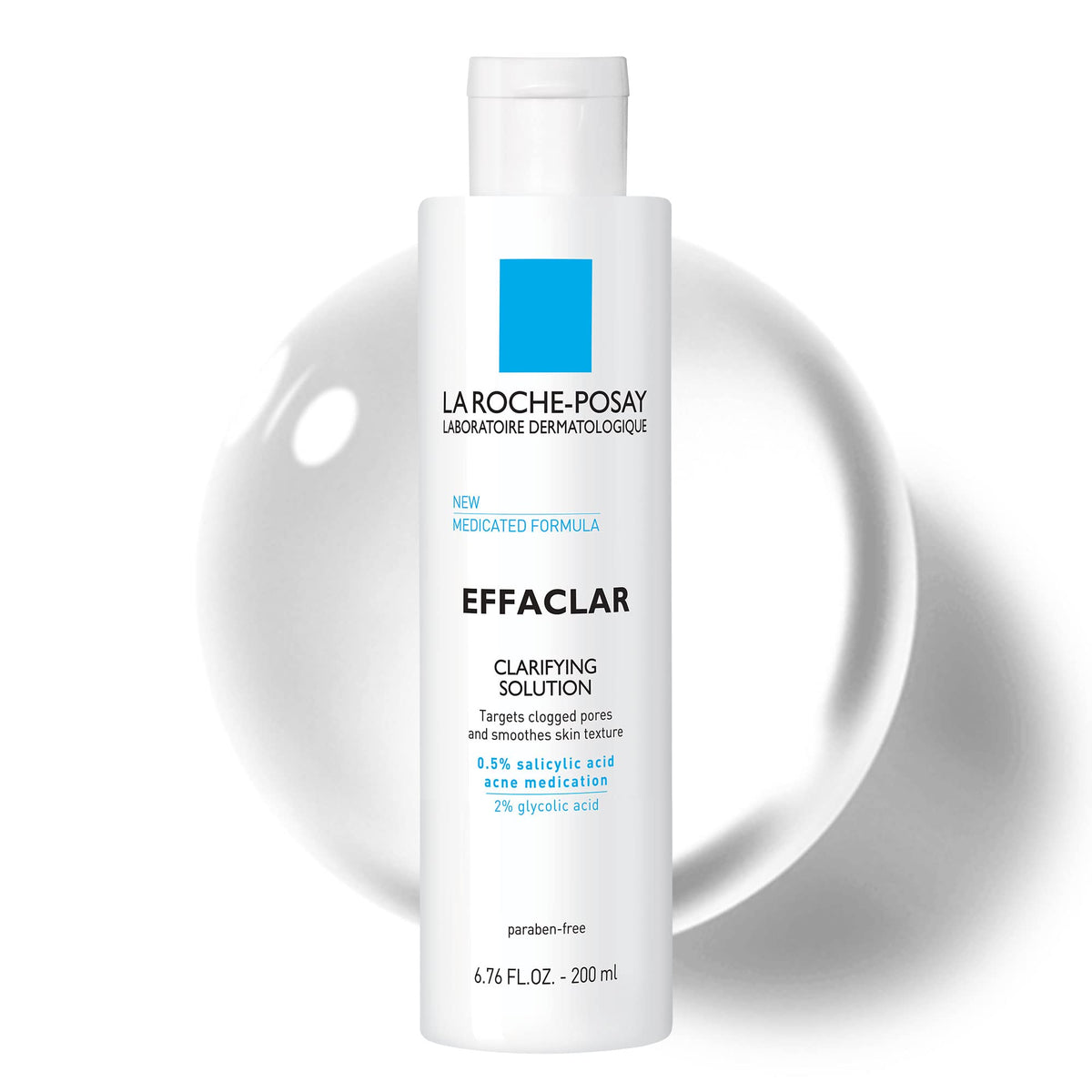 Discover the authentic La Roche-Posay Effaclar Acne Toner, 200ml, featuring 0.5% salicylic acid and 2% glycolic acid.