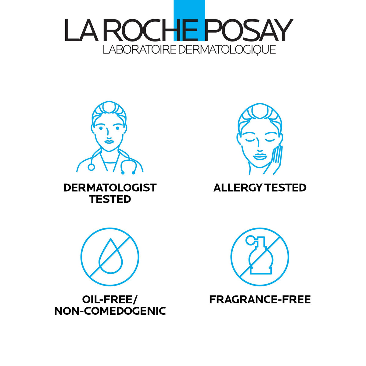 La Roche-Posay Effaclar Gel Cleanser features dermatologist tested, allergy tested, oil-free, and fragrance-free benefits.