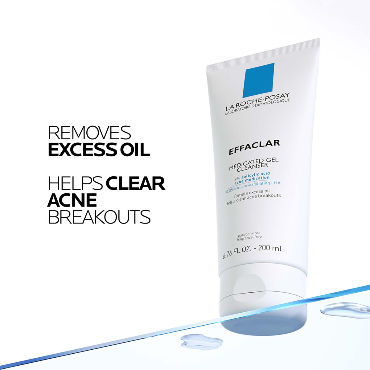 La Roche-Posay Effaclar Acne Wash, specially curated by Curat Cart, effectively removes excess oil and helps clear acne breakouts.
