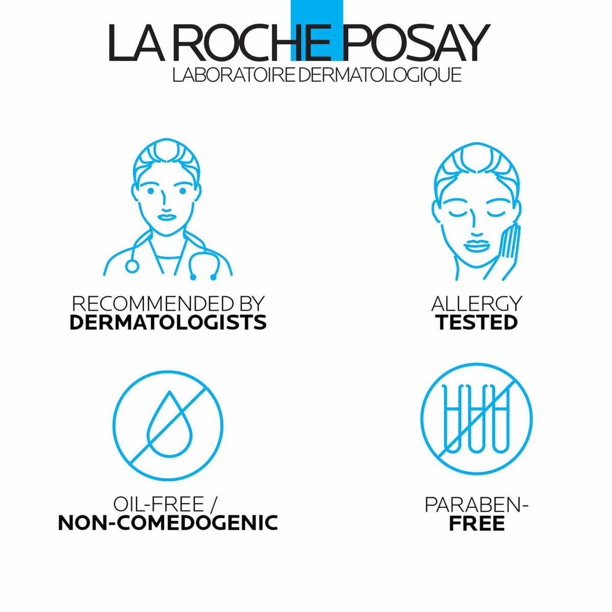 La Roche-Posay Micellar Water: dermatologist-recommended, allergy-tested, oil-free, and paraben-free skincare solution.