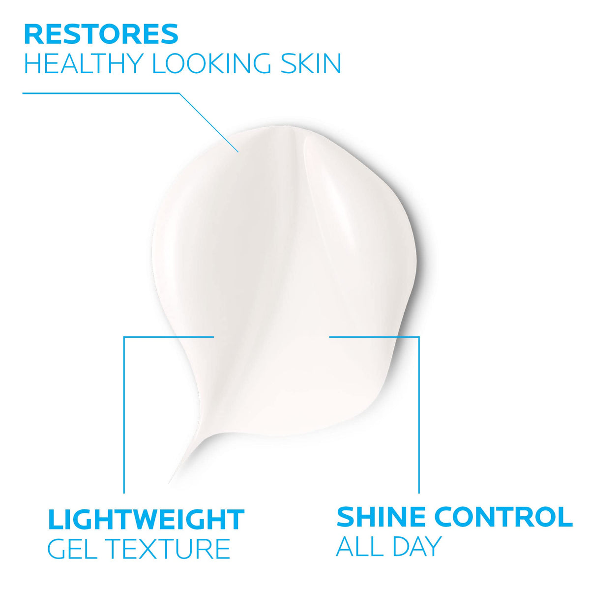 Premium imported La Roche-Posay Toleriane Double Repair Moisturizer offers lightweight gel texture for shine control.