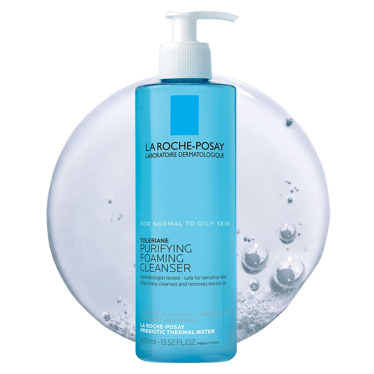 Premium imported La Roche-Posay cleanser, ideal for normal to oily skin, enriched with soothing thermal water.