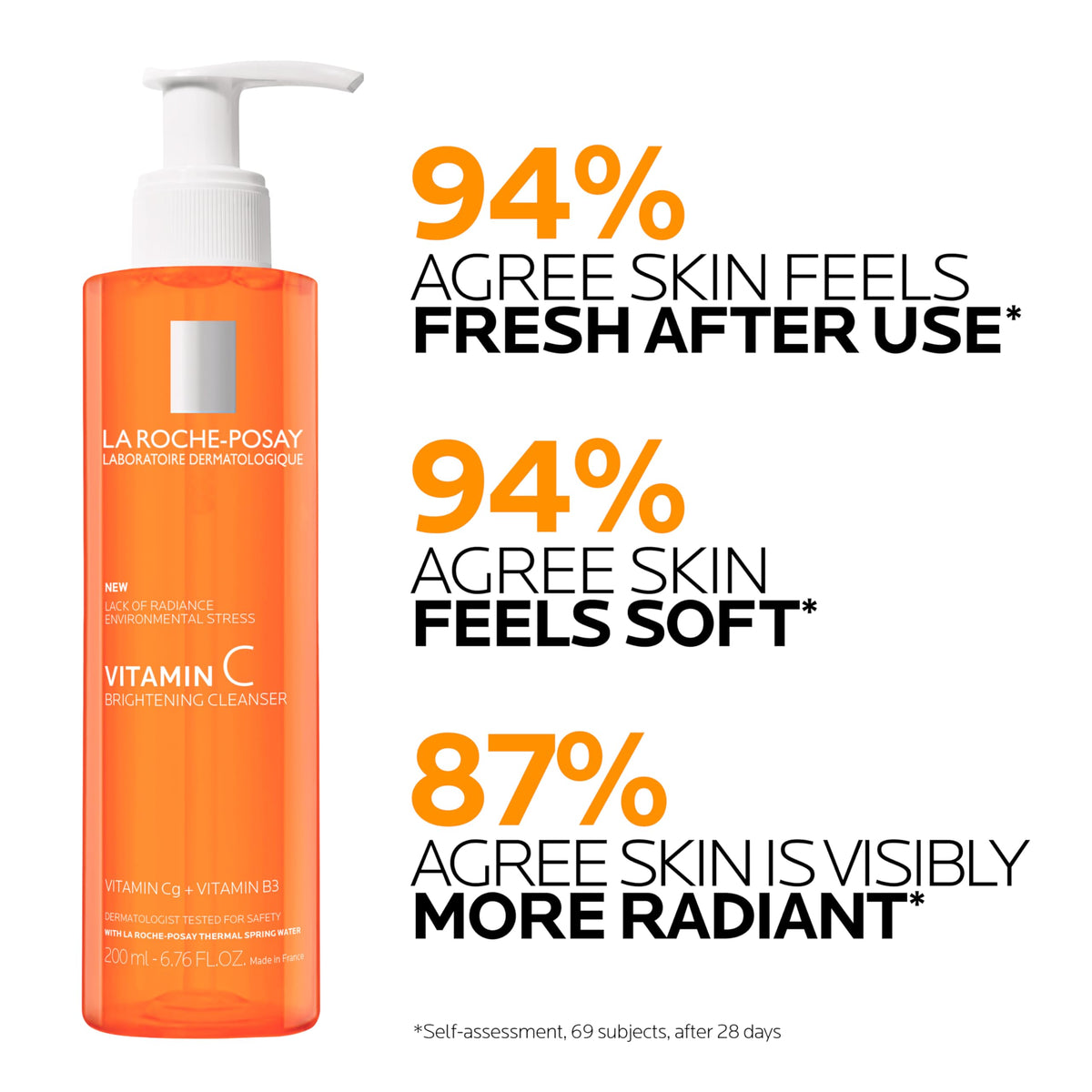 Discover La Roche-Posay Vitamin C Face Wash, verified by CuratCart for fresh, soft, and radiant skin after use.