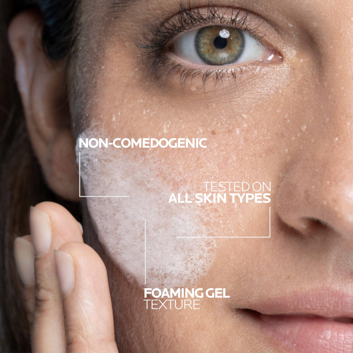 Experience the premium imported La Roche-Posay Vitamin C Face Wash, designed for all skin types with a foaming gel texture.