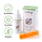 Ladibugs Cradle Cap Remedy Kit in official packaging, offering soothing relief for baby scalp care. Available at Curat Cart.