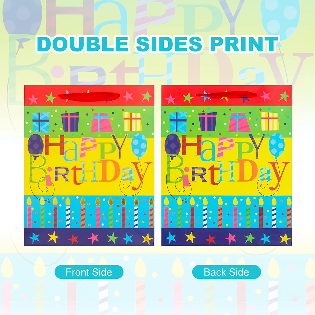 Laidans Happy Birthday Gift Bags feature vibrant double-sided print, 100% Authentic and available at Curat Cart in India.