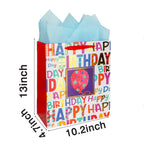 Laidans Happy Birthday Gift Bags feature vibrant designs and tissue paper. 100% Authentic, available at Curat Cart in India.
