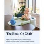 The Lalo Hook-On Chair offers a secure seat for children, perfect for travel and small spaces. Available in India at Curat Cart.