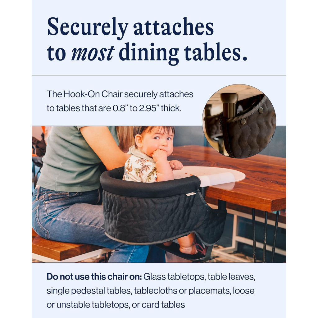 Discover the exclusive Lalo Hook-On Chair, designed for secure attachment to most dining tables, curated by Curat Cart.