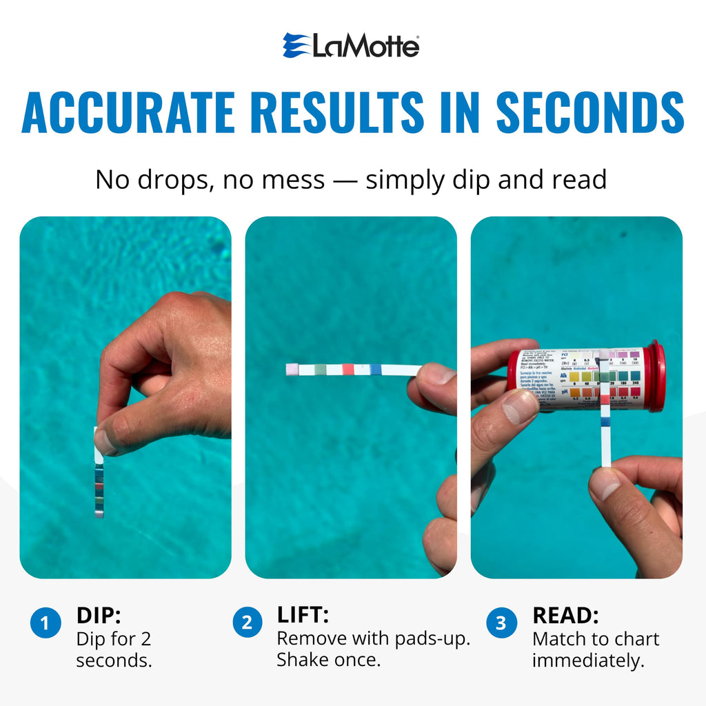 Lamotte Insta-Test 4 Plus Testing strips in high-quality packaging, showcasing accurate results in seconds. Available at Curat Cart.