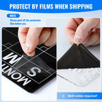 Premium acrylic magnetic calendar for refrigerator, showcasing protective film removal. High-quality finish at Curat Cart.