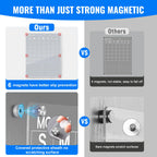 Acrylic Magnetic Calendar for Refrigerator highlights superior magnet strength and protective sheath for scratch-free surfaces. Available at Curat Cart.