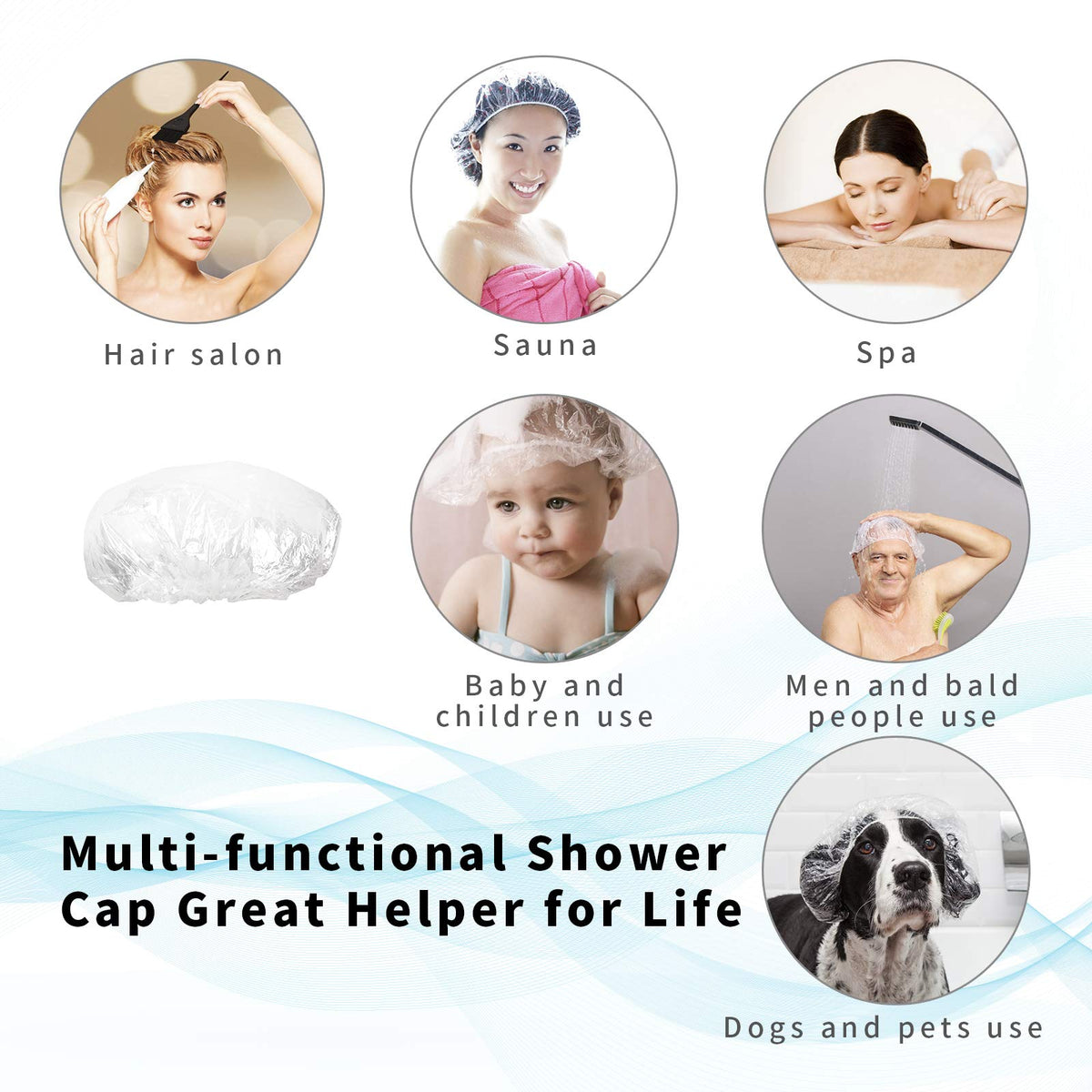 Discover versatile larger disposable shower caps, verified by CuratCart, perfect for all ages and occasions.