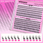 100% Genuine Lash Clusters Kit featuring 7 styles of fluffy 100D thick eyelash extensions for customizable beauty.