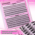 Premium imported Lash Clusters Kit showcasing fluffy, thick 100D lashes for personalized eye enhancement.