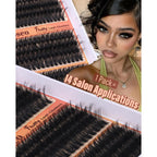Fluffy 100D thick lash clusters kit for salon-quality lashes. 14 applications in one pack. Available for online order!