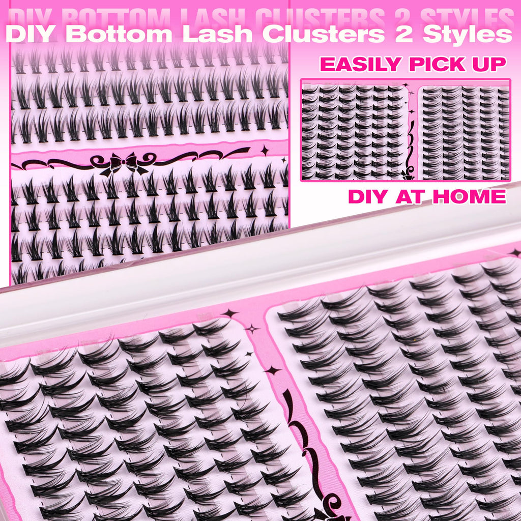 Explore the Lash Clusters Kit featuring two styles for easy at-home application. Verified by CuratCart for trust and quality.