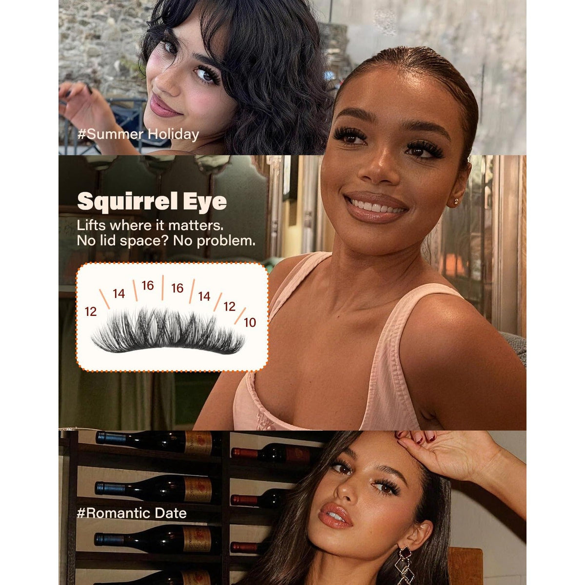 100% Genuine Lash Clusters Kit featuring fluffy, thick lashes for versatile looks. Ideal for dates or holidays.