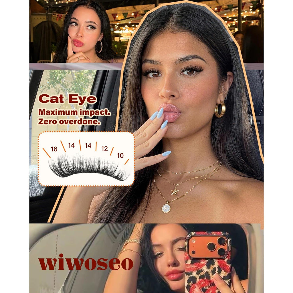 Fluffy 100D thick lash clusters for a cat-eye effect. Available online for fast delivery. Enhance your look today!