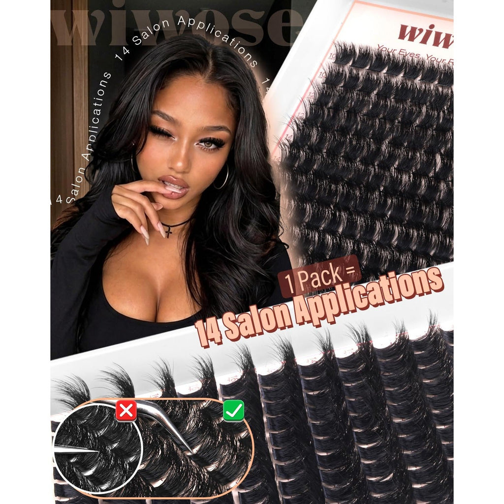 Get lush, fluffy lashes with our 100D Thick Lash Clusters Kit. 14 applications for salon-quality results at home. Verified by CuratCart.
