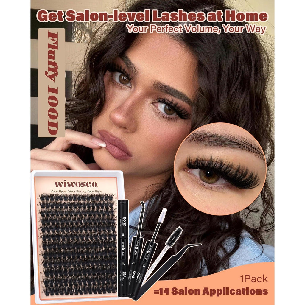 Transform your look with our Fluffy 100D Lash Clusters Kit! Available now for easy online ordering. Get salon-level lashes at home!