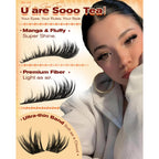 Explore the Fluffy 100D Thick Eyel Lash Clusters Kit, lightweight and easy to apply. Order online for stunning lashes!