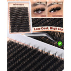 Lash clusters in original packaging showcasing fluffy 100D thickness. Ideal for stunning, layered volume.