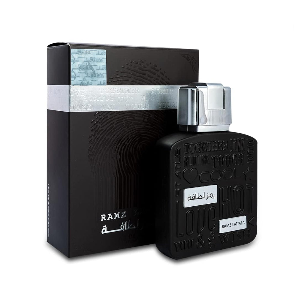 Discover Lattafa Ramz Silver Eau de Parfum, a premium import from Curat Cart, offering an exquisite fragrance experience.
