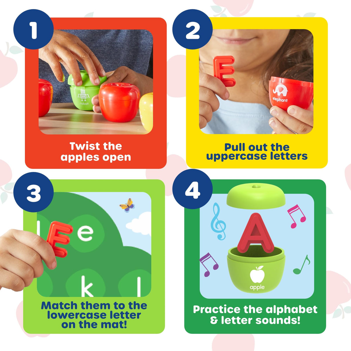 Explore the Alphabet Apple Orchard, specially curated by Curat Cart, for an interactive learning experience with letters and sounds.