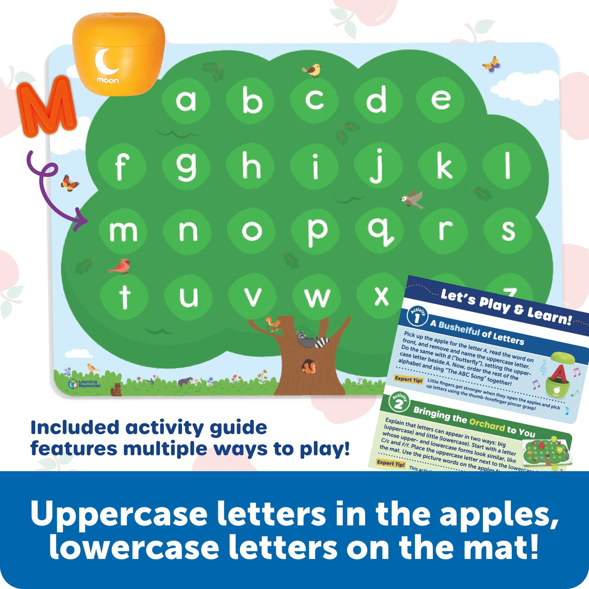Engaging Alphabet Apple Orchard features uppercase letters in apples and lowercase letters on the mat. High-quality finish from Curat Cart.