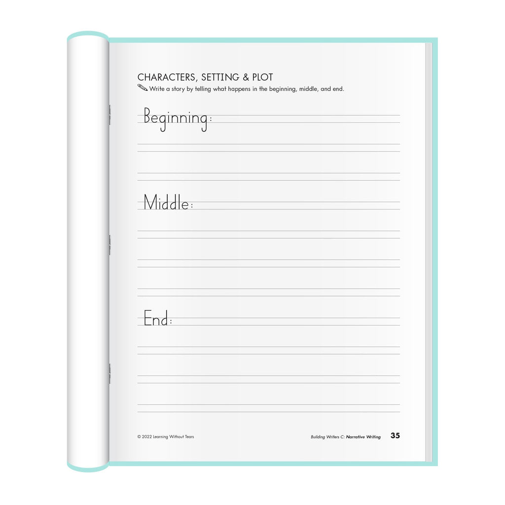 Engaging workbook page from Learning Without Tears Building Writers, showcasing high-quality material for effective writing practice. Available at Curat Cart.